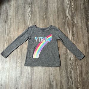 Vibes long sleeve grey shirt- Size 5/6